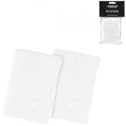 Avento sports wrist sweatband white set of 2