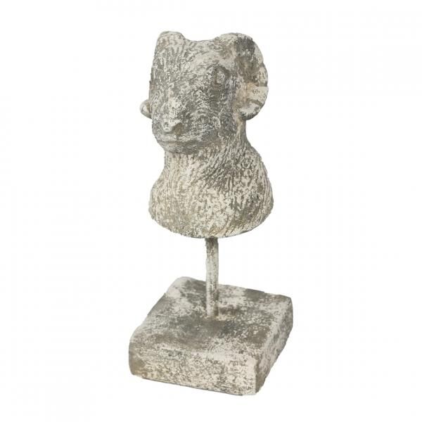 Countryfield Beeld op voet Ram Nelli grijs 25 cm
