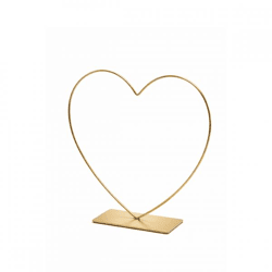 Decoration Heart Frame Gold 24 cm