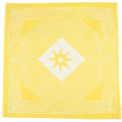 Fair Trade Kissenbezug Tribal gelb 45 x 45 cm