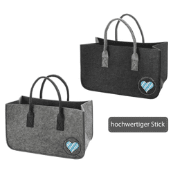 Felt bag firewood Heimatliebe 2/s