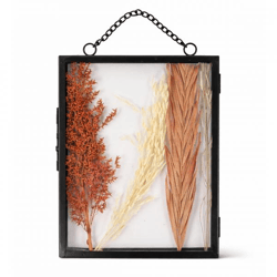 Fotorahmen Getrocknete Blumen Terra antik schwarz 20 x 25 cm