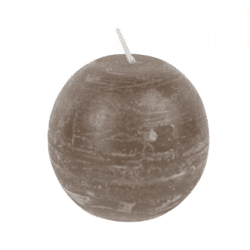Gala Kugel Kerze taupe 8 x 8 cm