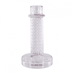 Housevitamin kandelaar Twist glas roze 15 cm