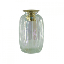 Housevitamin Kerzenhalter Flasche Regenbogen/Gold 11,5 cm