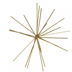 Housevitamin ornament Firework metal gold color 25 cm