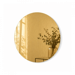 Housevitamin Wandspiegel rund gold 30 cm