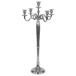 Kandelaar Classic aluminium zilverkleurig 144 cm