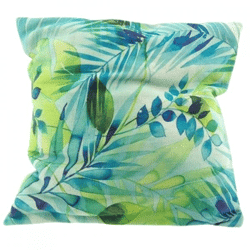Kissen tropisch blau/grün 45 x 45 cm