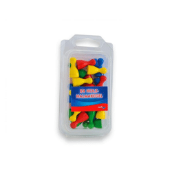 Noris - 24 bunte Halmakegel aus Holz