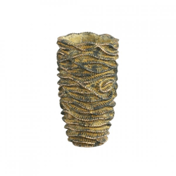 PTMD Blumentopf Waves braun hoch S 27 cm