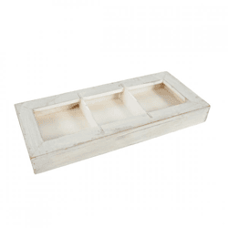 Schale Polly Wood weiß gekalkt 29,5 cm