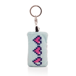 Schlüsselanhänger Mini Plüschkissen 