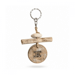 Key ring Spike the Punch wood natural 13 cm