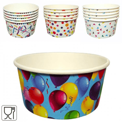 Snackbox Papier 12 cm 5 Stück 4 Stück sortiert