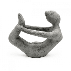 Statue Yoga rustikal Nr. 9 grau 27 cm