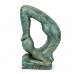 Statue Yoga rustikal Nr.11 türkis 27 cm