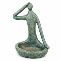 Statue Yoga rustikal Nr.15 türkis 39 cm