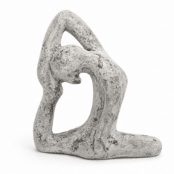Statue Yoga rustikal Nr.6 grau 33 cm
