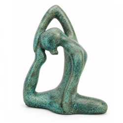 Statue Yoga rustikal Nr.6 türkis 33 cm