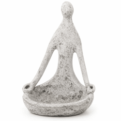 Statue Yoga rustikal Nr.8 grau 38 cm