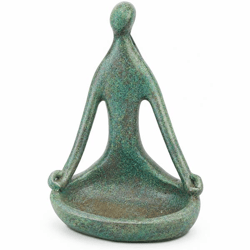 Statue Yoga rustikal Nr.8 türkis 38 cm
