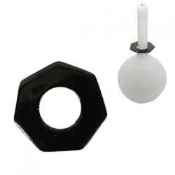 Stjernsund Kerzenring Loua schwarz glänzend 5,5 cm