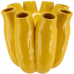 Vase Luna Rohr gelb 30 cm