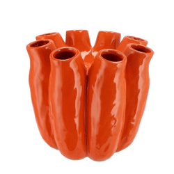 Vase Luna Rohr orange 19 cm