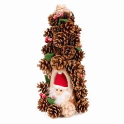 Weihnachtsbaum Tannenzapfen Weihnachtsmann 35 cm