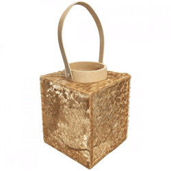 Windlicht Lofty Glam Square natur 27 cm