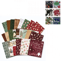 Bastelpapier Weihnachtsfolie/Glitzer 24 Blatt 6-fach sortiert