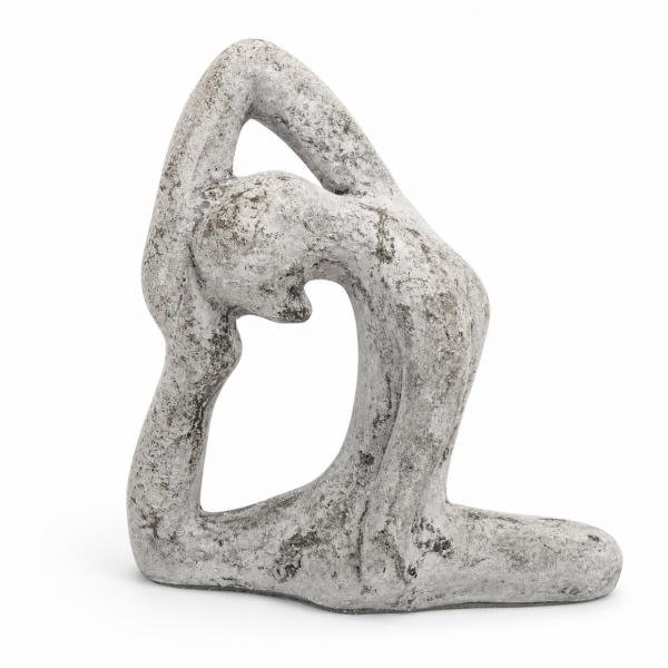 Statue Yoga rustikal Nr.6 grau 33 cm