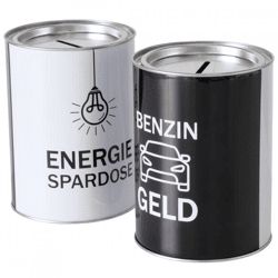 Boltze Haushaltsspardose Energy 13,5 cm 2 Stück sortiert