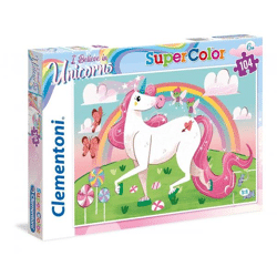 Clementoni 27109 - 104 Teile Puzzle - Unicorns - Einhörner