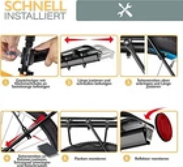 Fahrrad Gepäckträger verstellbar Häckträger für 22-27 Zoll Fahrräder Alu