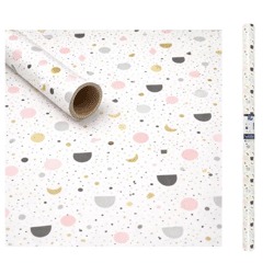 Horn Geschenkpapier weiß/rosa 200 x 70 cm