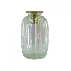 Housevitamin Kerzenhalter Flasche Regenbogen/Gold 11,5 cm