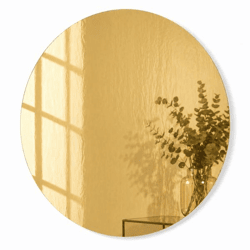 Housevitamin Wandspiegel rund gold 60 cm