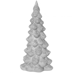 J-Line Weihnachtsbaum Glas Glitter grau 31 cm