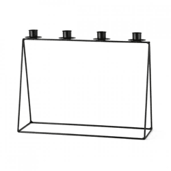 Kerzenleuchter Modern Rahmen schwarz 32 cm