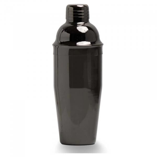 Lacari Cobbler Shaker Standard Cocktail Shaker Edelstahl schwarz 750 ml NEU