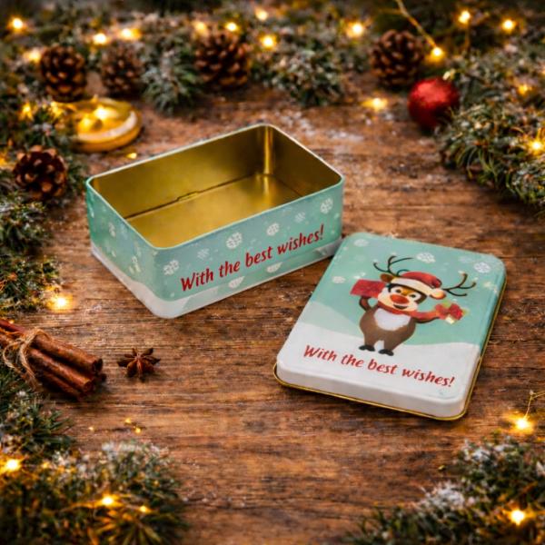 Metalldose Weihnachten Mit den besten Wünschen 19 cm