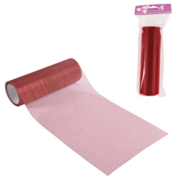 Organza auf Rolle bordeaux 15 cm x 10 m