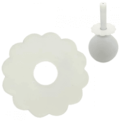 Stjernsund Kerzenring Loua Blume weiß glänzend 9,3 cm