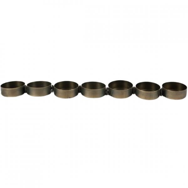 Teelichthalter Caterpillar Metall goldfarben 30 cm