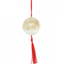 Wilko Weihnachtskugel Holz 6 cm 6 Stück