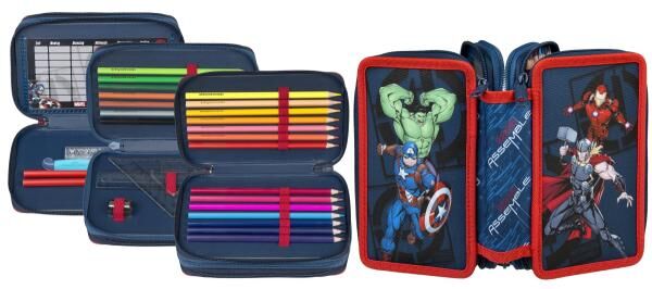 Avengers - Triple decker, filled school case