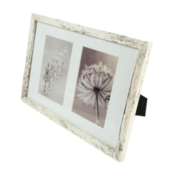 Fotorahmen 2 Passepartout weiß getüncht 10 x 15 cm