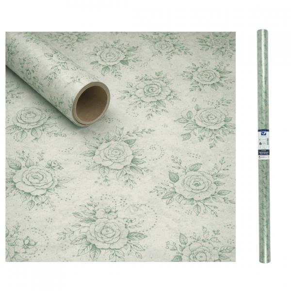 Horn Geschenkpapier Blumen grün 200 x 70 cm